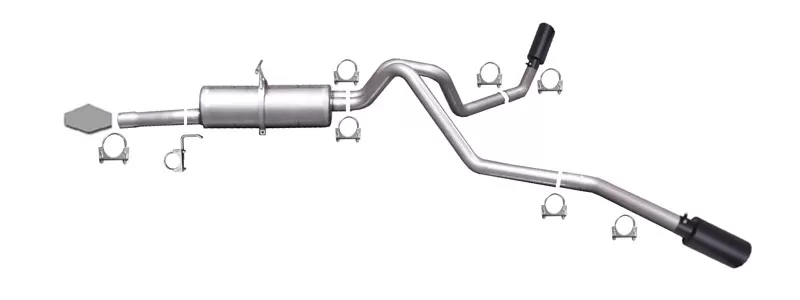 Gibson Performance Stainless Black Elite Catback Dual Extreme Exhaust System - 69004B