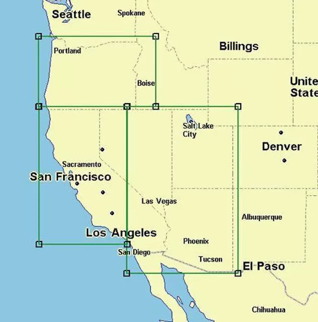 PCI Race Radios Lowrance PCI Western US Map HDS | Elite | Trophy - 1904