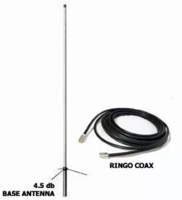 PCI Race Radios 1-Piece Fiberglass VHF Base Antenna Package - 1454