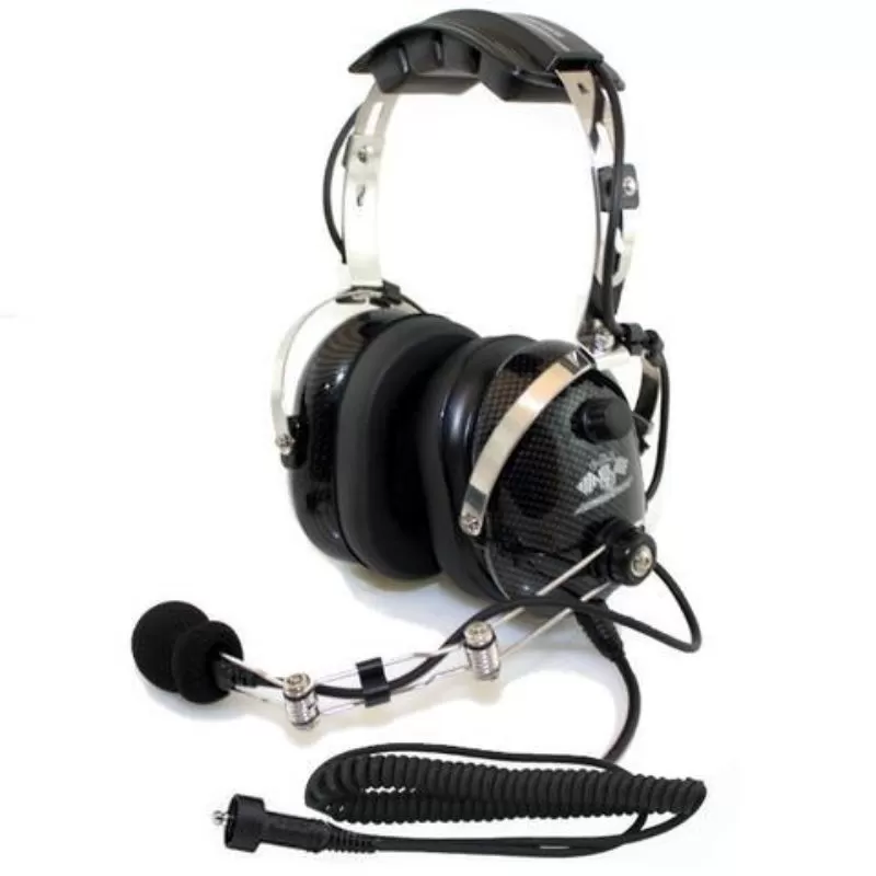 PCI Race Radios PCI Prerunner Over-The-Head Headset with Volume Knob Carbon Fiber - 5021