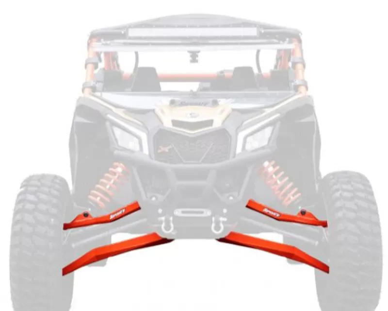 SuperATV High Clearance Boxed Front A Arms Black 72 Inch Wide Can-Am Maverick X3 X RC Turbo R 2018+ - AA-CA-X3RS-001-BX-02