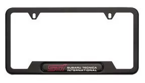 Genuine Subaru License Plate Frame, Matte Black (STi) - SOA342L126