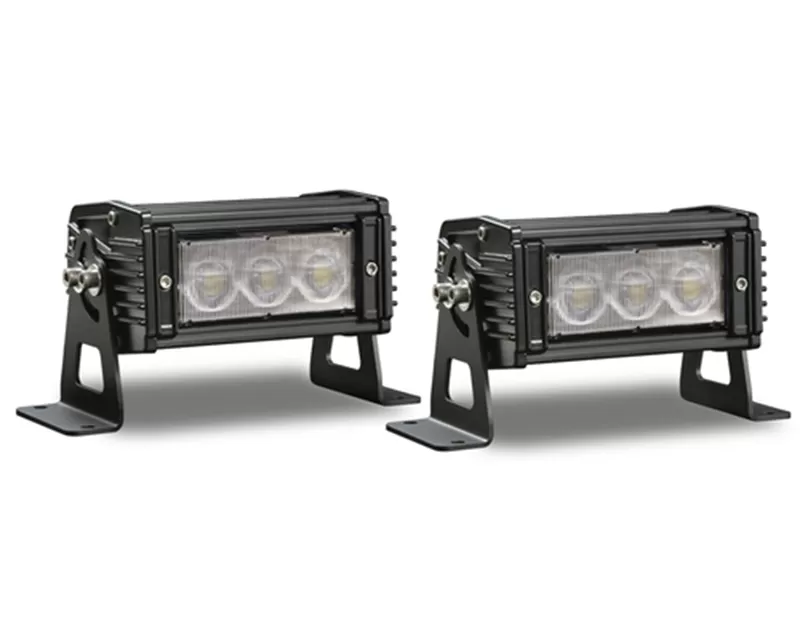 Tomar Off-Road Dual-6 LED Flood Lightbar | Waterproof Connectors - DUAL-6C-F