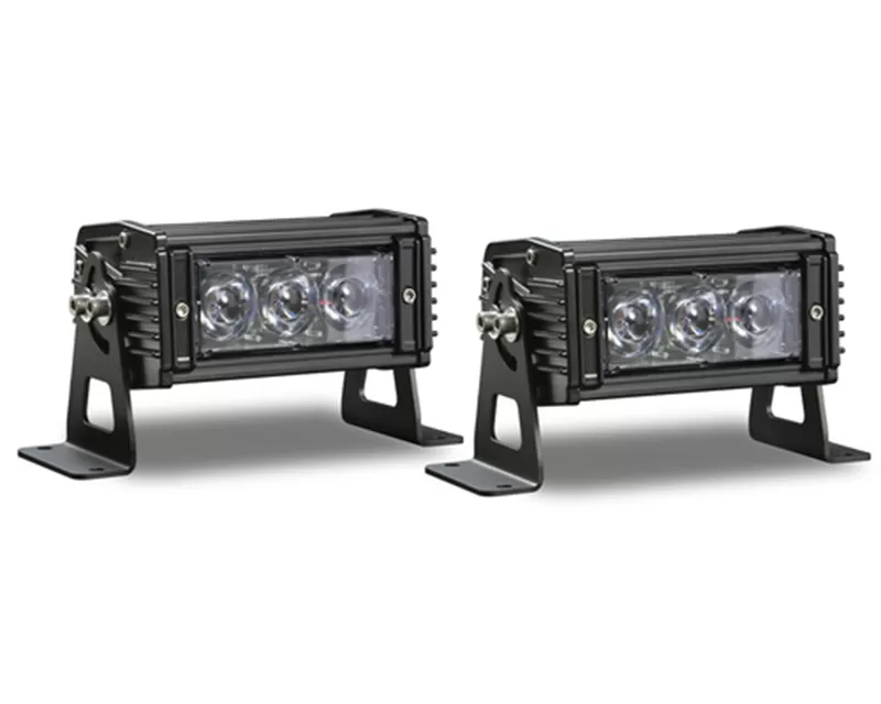 Tomar Off-Road Dual-6 LED Spot Lightbar | Waterproof Connectors - DUAL-6C-S