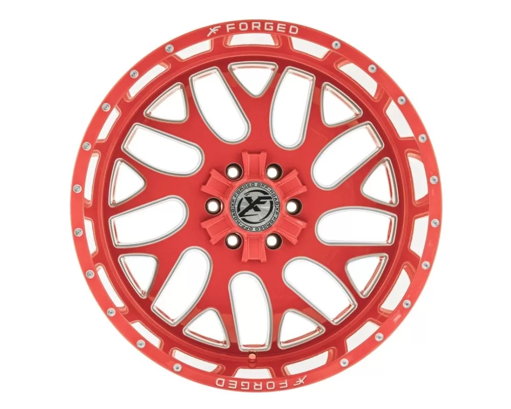 XF Off-Road XFX-301 Wheel 24x14 5x127|5x139.7 -76mm Red Milled - XFX-301241451271397-76RM