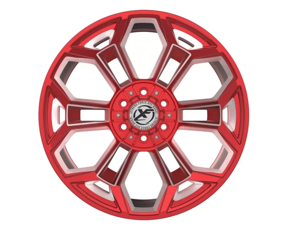 XF Off-Road XFX-308 Wheel 26x14 8x170|8x180 -76mm Red Milled - XFX-30826148180170-76RM
