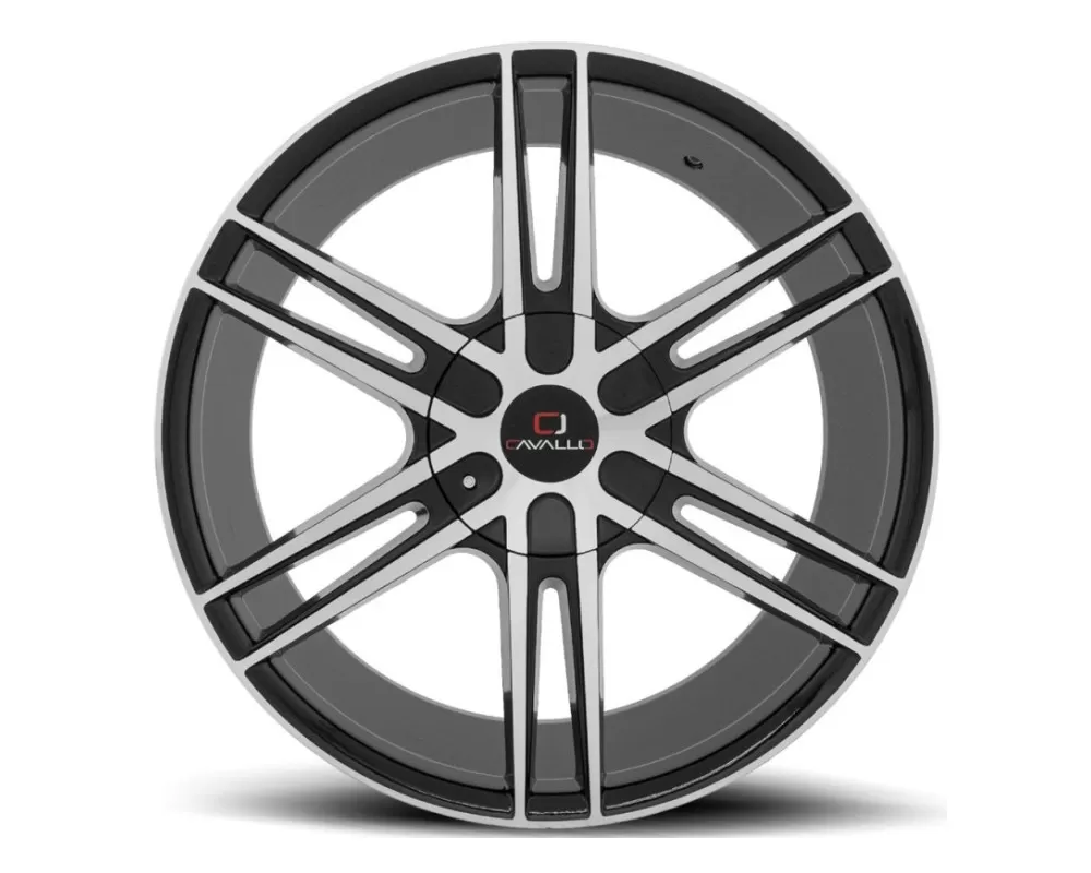 Cavallo CLV-20 Wheel 20x8.5 5x110|5x114.3 35mm Gloss Black Machined - CLV-20208551101143+35BM