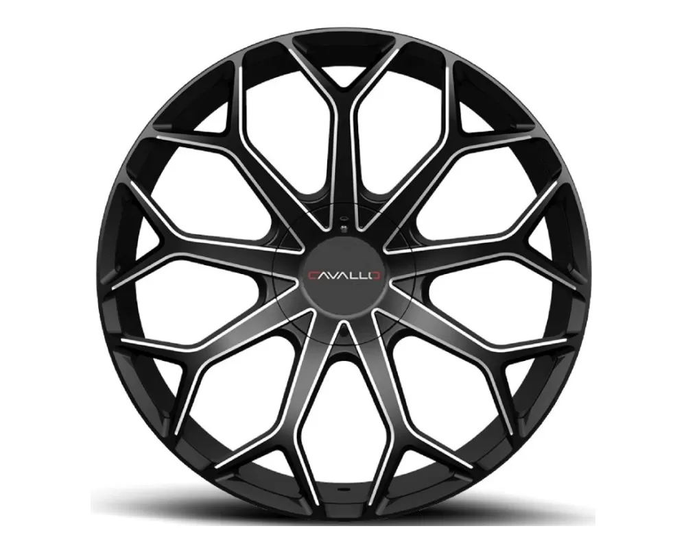 Cavallo CLV-22 Wheel 20x8.5 5x108|5x114.3 35mm Gloss Black Milled - CLV-22208551081143+35BMW
