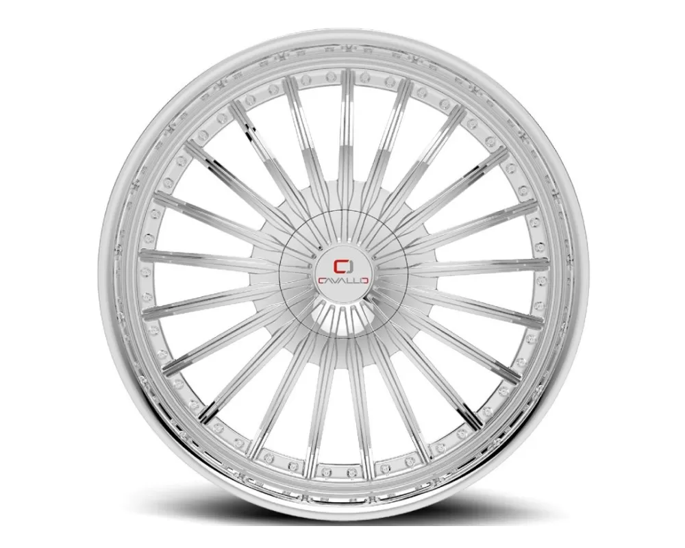 Cavallo CLV-32 Wheel 22x8.5 5x112|5x114.3 38mm Chrome - CLV-32228551121143+38C
