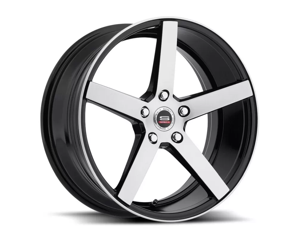 Spec-1 SP-36 Wheel Racing Series 20x8.5 5x114.3 38mm Gloss Black Brushed - SP3620851638GBB