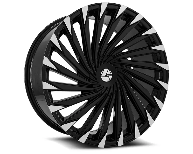 Azara Wheels AZA-501 Gloss Black Machined Wheel 28x9.5 5x120 | 5x127 15mm - AZA-5022895120127+15BM