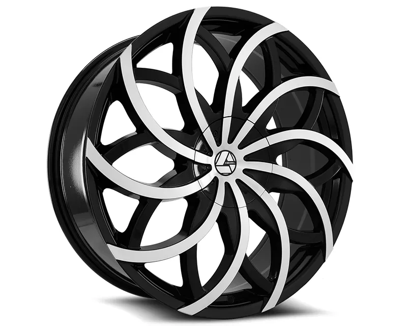 Azara Wheels AZA-504 Gloss Black Machined Wheel 20x8.5 6x114.3 | 6x139.7 25mm - AZA-5042085611431397+25BM