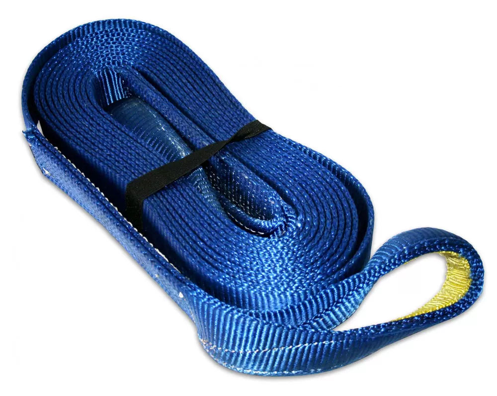 Bulldog Winch Recovery Strap 3 Inch x 30 Foot 30 000 LB BS Polyester Blue - 20030
