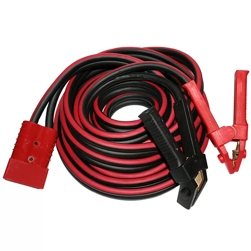 Bulldog Winch Booster Cable Set 25 Ft 1/0 Gauge W/Clamps and Plug - 20335