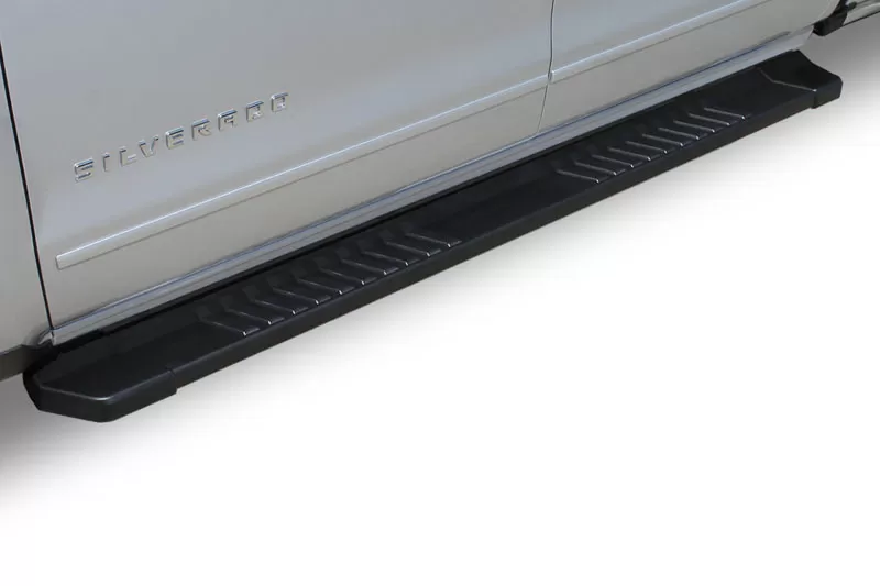 Raptor Series 6" Black Textured Aluminum OEM Style Slide Track Running Boards Toyota Tacoma Double Cab 2005-2023 - 1704-0378BT