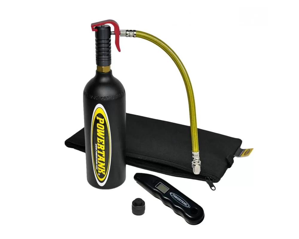 Power Tank CO2 Bottle Power Shot Trigger Tire Air Kit W/O Plug Kit Matte Black - PTM-0124