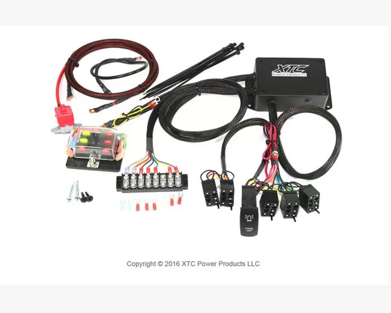 XTC Power Products Power Control System with Strobe - Plug & Play Six Circuit Wire Harness with Strobe Polaris RZR 2011-2018 - PCS-72S-NS