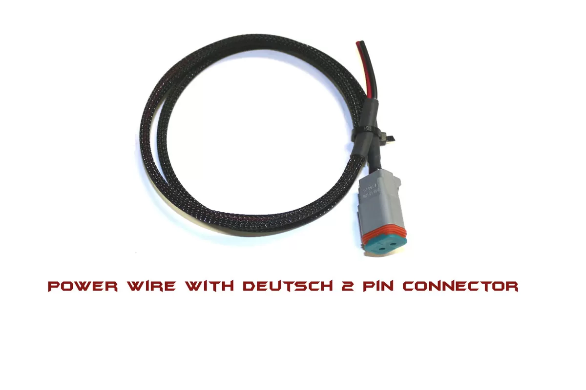 XTC Power Products 3' Power Wire with Deutsch 2 Pin Connector on one end - DT-CABLE-18-3