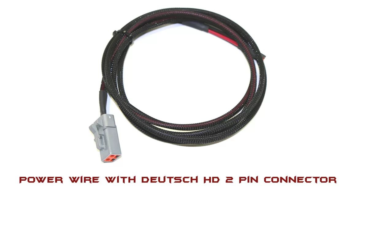 XTC Power Products 6' Power Cable with Heavy Duty Deutsch 2 Pin Connector on one end - DTP-CABLE-14-6