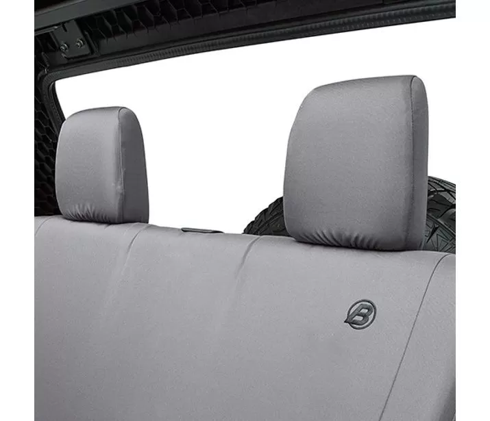 Bestop Charcoal Rear Bench Seat Covers Jeep Wrangler JK 4-Door 2008-2012 - 29281-09