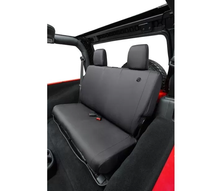 Bestop Black Diamond Rear Bench Seat Covers Jeep Wrangler JK 4-Door 2008-2012 - 29281-35