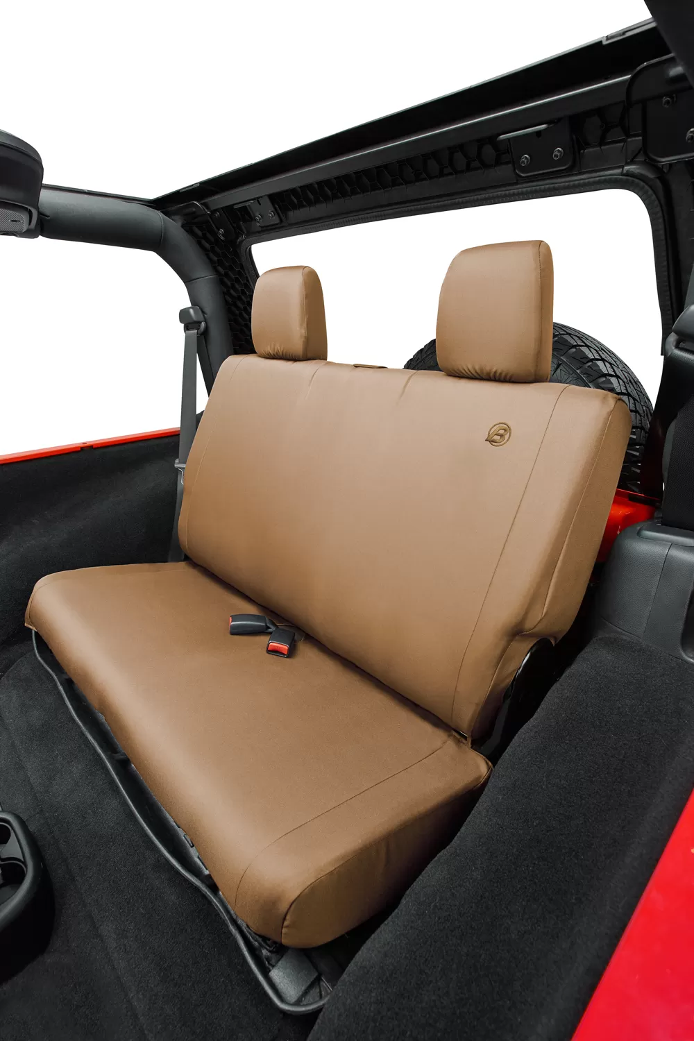 Bestop Tan Rear Bench Seat Covers Jeep Wrangler JK 2-Door 2007-2018 - 29282-04
