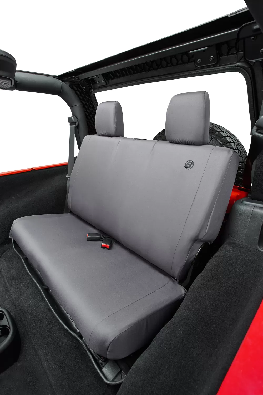 Bestop Charcoal Rear Bench Seat Covers Jeep Wrangler JK 2-Door 2007-2018 - 29282-09