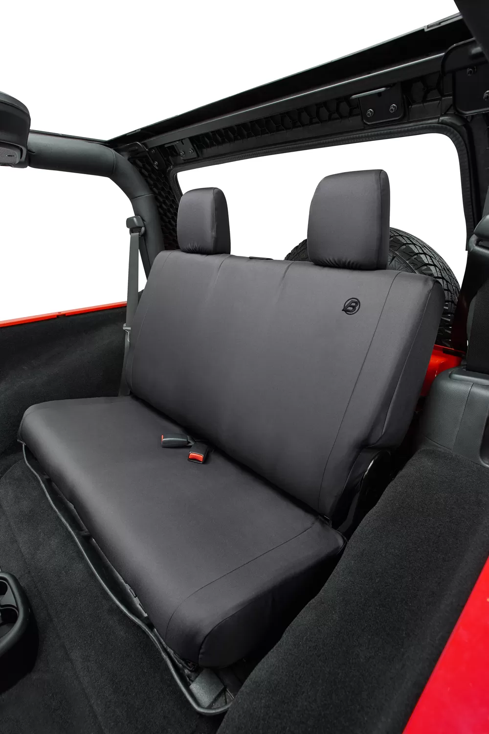Bestop Black Diamond Rear Bench Seat Covers Jeep Wrangler JK 2-Door 2007-2018 - 29282-35