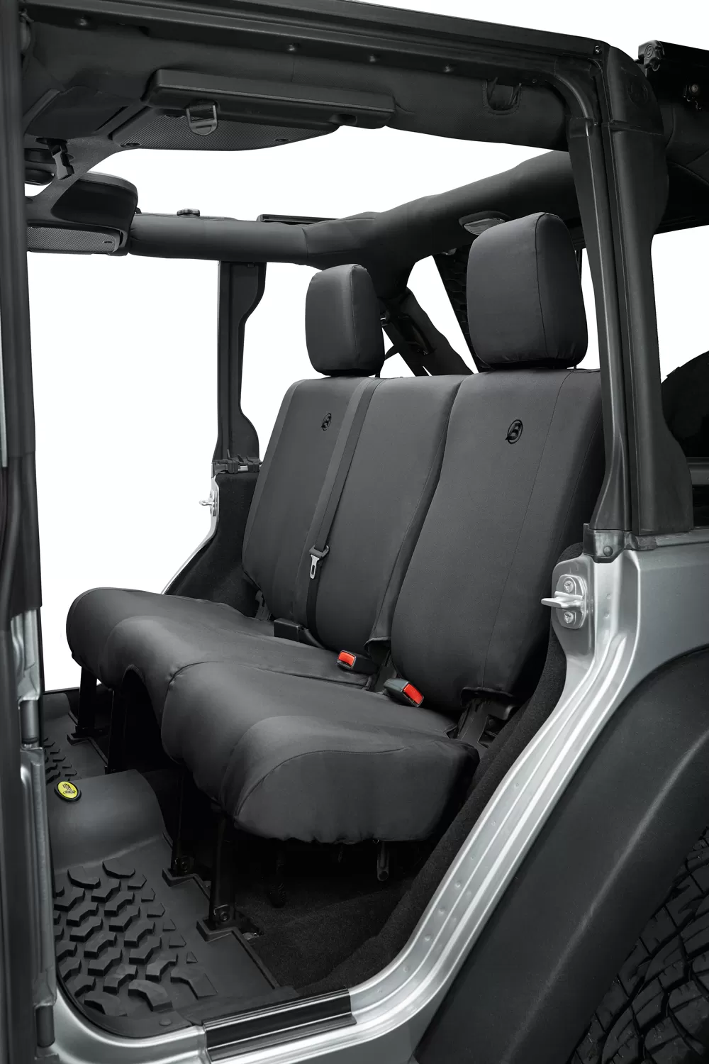 Bestop Black Diamond Rear Bench Seat Covers Jeep Wrangler JK 4-Door 2007, 2013-2018 - 29284-35