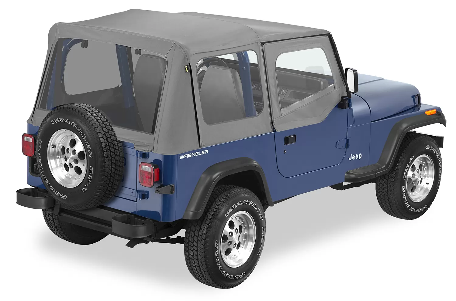 Bestop Charcoal/Gray Replace-A-Top for OEM Hardware Clear Windows w/ Door Skins Jeep Wrangler 1988-1995 - 51120-09