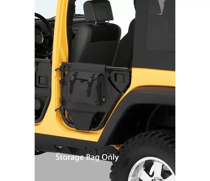 Bestop Black Diamond Rear Element Door Storage Panels Jeep Wrangler 4-Door 2007-2018 - 51814-35