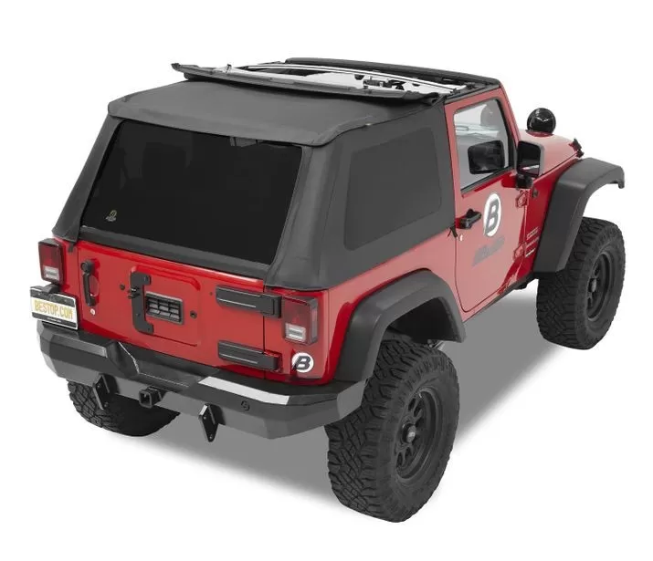 Bestop Black Diamond Replace-A-Top for Trektop Hardware Tinted Window Jeep Wrangler 2-Door 2007-2018 - 52822-35