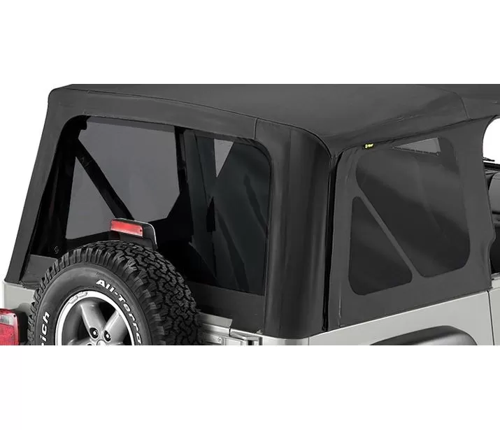 Bestop Black Denim Tinted Window Kit for Replace-a-Top Jeep Wrangler 1997-2002 - 58121-15