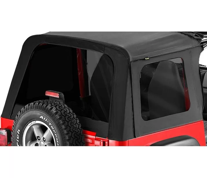 Bestop Black Denim Tinted Window Kit for Sunrider Soft Top Jeep Wrangler 1997-2006 - 58699-15