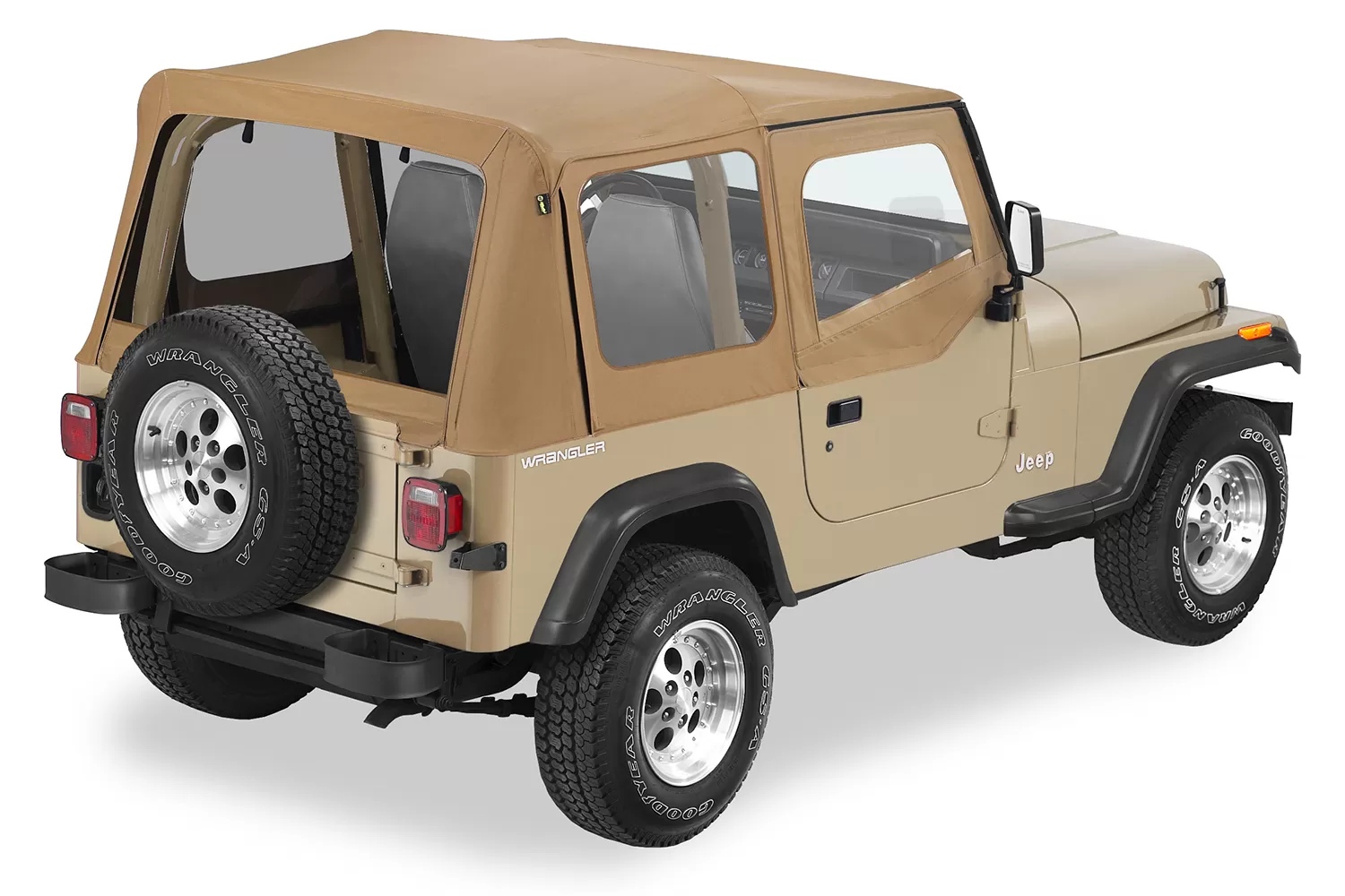Bestop Spice Sailcloth Replace-a-Top Clear Windows w/ Upper Door Skins Jeep Wrangler 1988-1995 - 79120-37