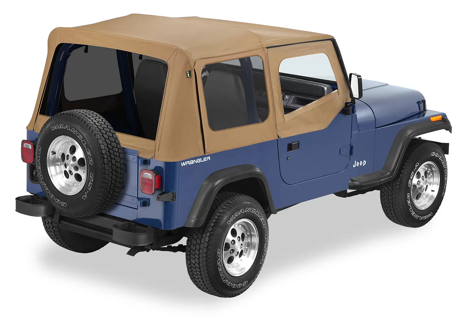 Bestop Spice Sailcloth Replace-a-Top Tinted Windows w/ Upper Door Skins Jeep Wrangler 1988-1995 - 79123-37