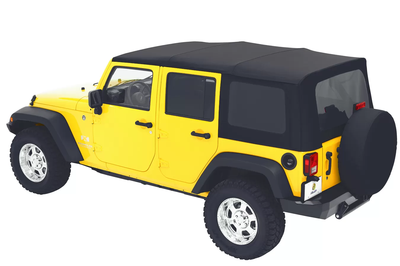 Bestop Black Diamond Sailcloth Replace-a-Top Tinted Windows Jeep Wrangler 4-Door 2007-2009 - 79137-35