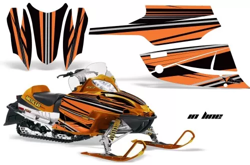 AMR Racing Graphics Sled Graphics Kit Decal Wrap Inline Red Arctic Cat Firecat Sabercat Z1 03-06 - AC-FIRECAT-03-06-IN O