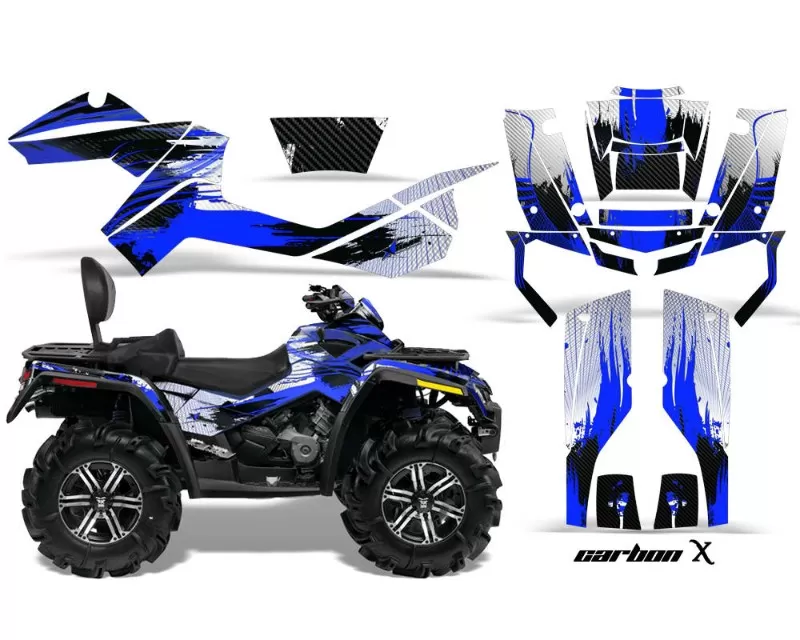 AMR Racing Graphics Kit Decal Wrap CARBONX BLUE Can-Am Outlander Max 500 | 800 06-12 - CAM-OUTLANDER-MAX-06-12-CX U