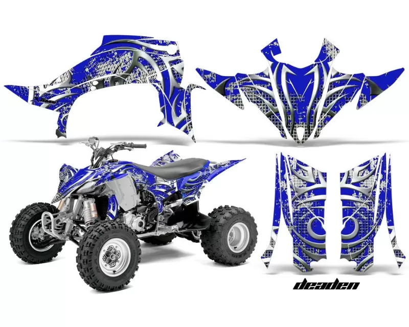 AMR Racing Graphics Kit Quad Decal Sticker Wrap DEADEN BLUE Yamaha YFZ450R | SE 24-16 - YAM-YFZ450R/SE-14-16-DN U