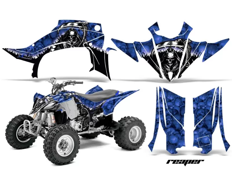 AMR Racing Graphics Kit Quad Decal Sticker Wrap REAPER BLUE Yamaha YFZ450R | SE 24-16 - YAM-YFZ450R/SE-14-16-RP U