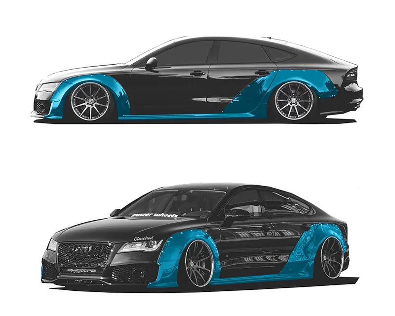 Clinched Flares Widebody Kit without Ducktail Spoiler Audi A7 | RS7 11-20 - WBA7wd