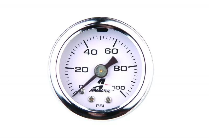 Aeromotive Fuel System Pressure Gauge, Fuel, 0 to 100 psi, Liquid Filled - 15633