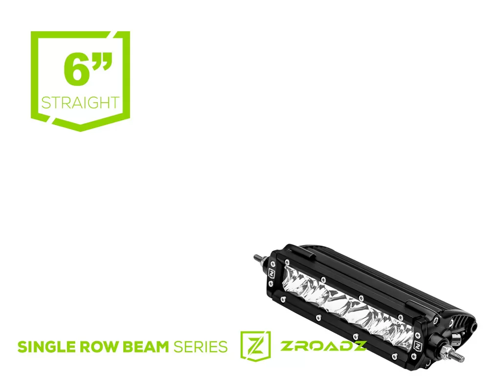 ZROADZ (1) 6 Inch LED Straight Single Row Slim Light Bar - Z30S1-6-P7EJ