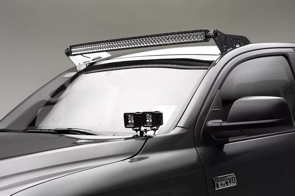 ZROADZ Front Roof LED Kit Incl. (1) 50 Inch LED Curved Double Row Light Bar Toyota Tundra 2007-2021 - Z339641-Kit-C