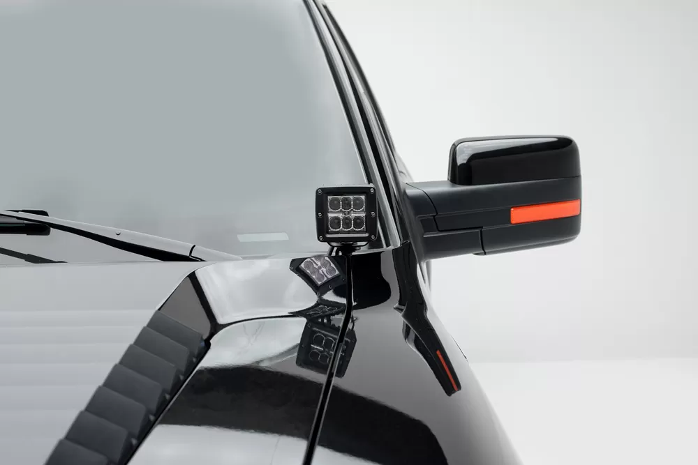 ZROADZ Ford Hood Hinge LED Kit Incl. (2) 3 Inch LED Pod Lights - Z365601-Kit2