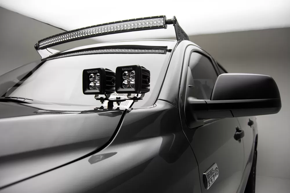 ZROADZ Hood Hinge LED Kit Incl. (4) 3 Inch LED Pod Lights Toyota Tundra 2014-2021 - Z369641-Kit4