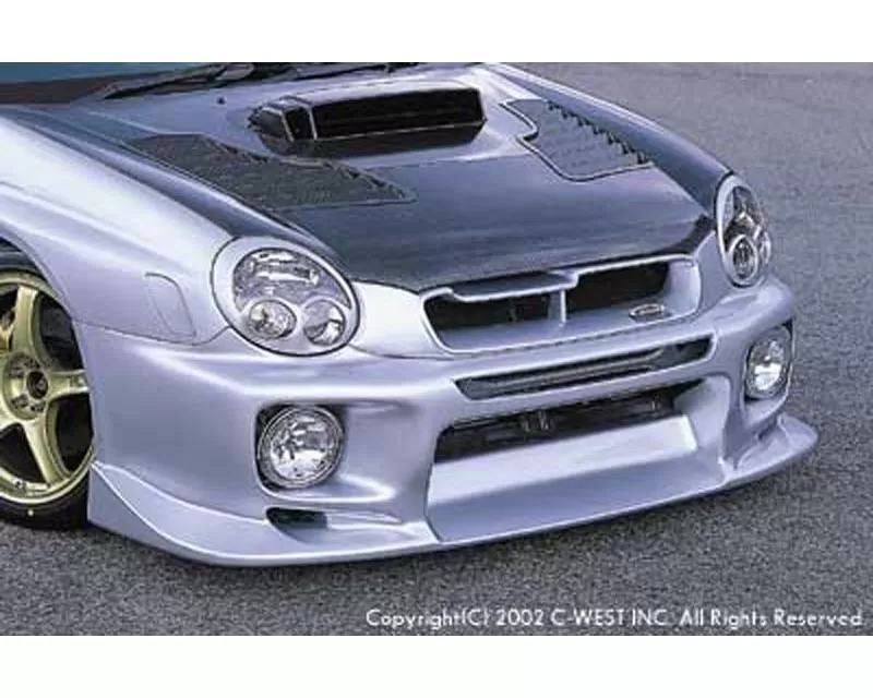 C-West PFRP Front Bumper w/ Fog Holes Subaru WRX | STI 2000-2004 - CWT-CGD01A-FB1PF