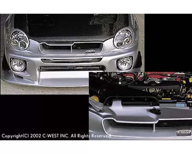 C-West FRP Front Grill V2 Subaru WRX | STI 2000-2004 - CWT-CGD02A-FGFR