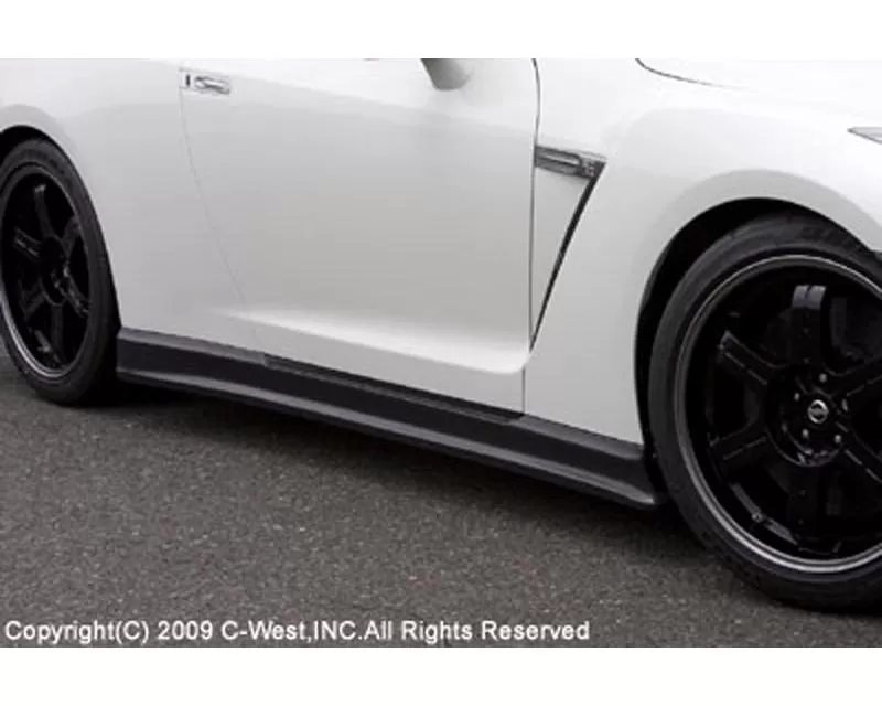 C-West CFRP Side Skirts Nissan GT-R R35 2007-2010 - CWT-CR3501A-SSCF